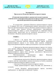 Распоряжение Председателя Меджлиса крымскотатарского народа