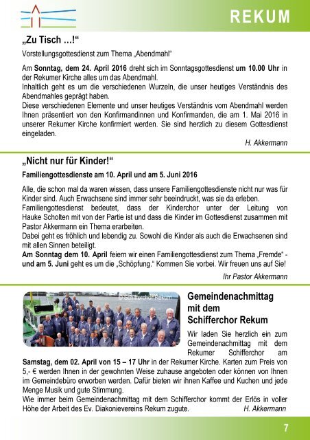 Gemeindebrief April & Mai 2016