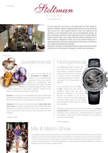 Juwelentrends Mix & Match Show Horlogetrends - Steltman