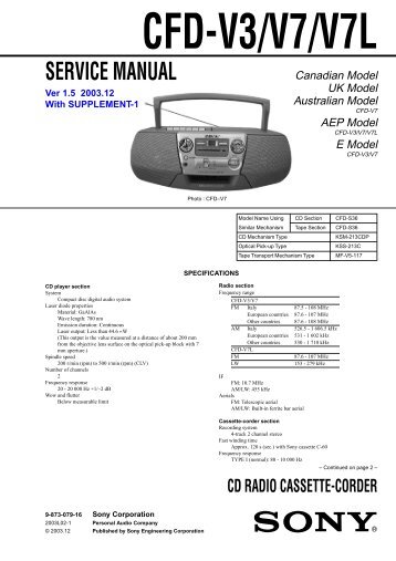 cfd-v3/v7/v7l service manual supplement - 1 - Diagramas Gratis ...