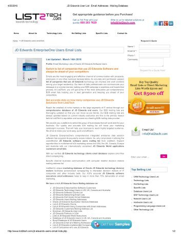 JD Edwards User List _ Email Addresses _ Mailing Database