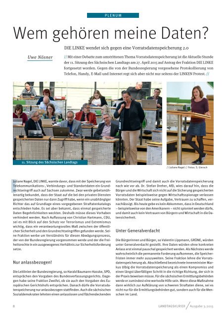 Landtagskurier, Ausgabe 3/2015