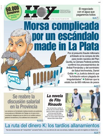 Morsa complicada por un escándalo made in La Plata