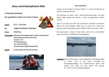 Anmeldung Schweden 2016 (online)