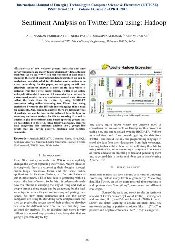 Sentiment Analysis on Twitter Data using Hadoop