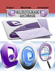 Easily Recover Damaged Entourage Database