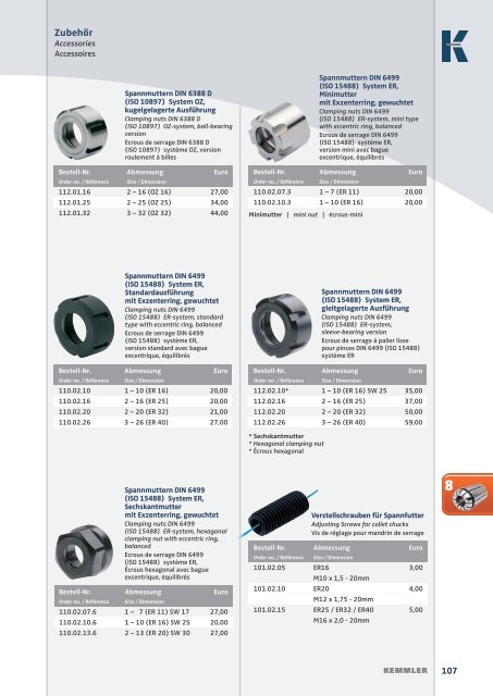 KEMMLER Pricelist 2016