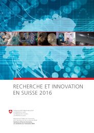 Recherche et Innovation en Suisse 2016