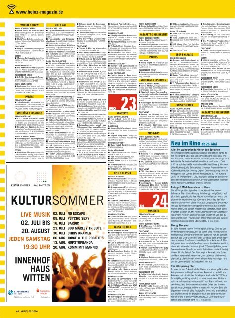 HEINZ Magazin Wuppertal 05-2016