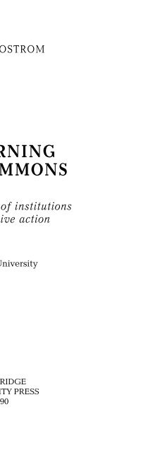 Governing the commons