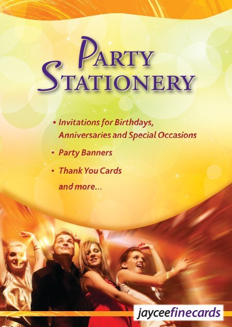 Jayceefinecards Party Invitations Catalogue