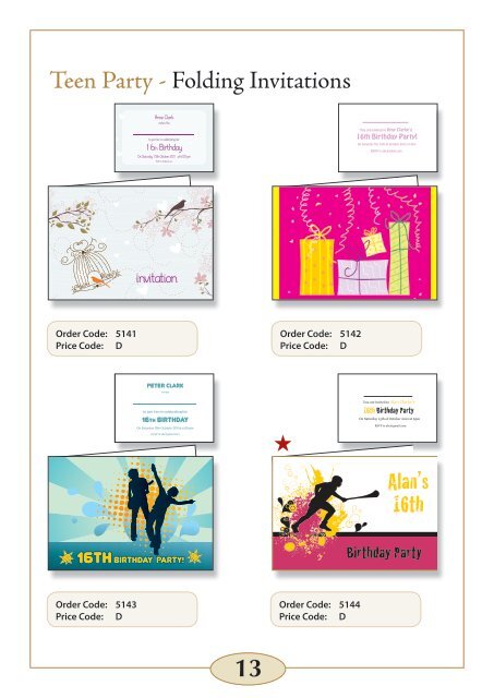 Jayceefinecards Party Invitations Catalogue