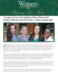 A Legacy of Love: Dr. Kathleen Moore Honors Her Mother With the USF WLP Elsie A. Moore Scholarship
