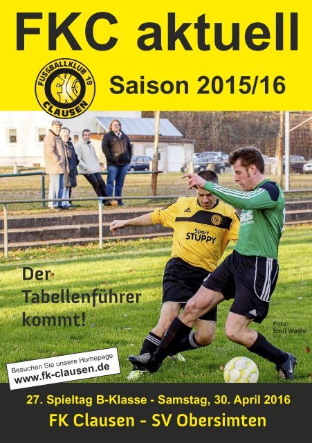 FKC Aktuell - 27. Spieltag - Saison 2015/2016