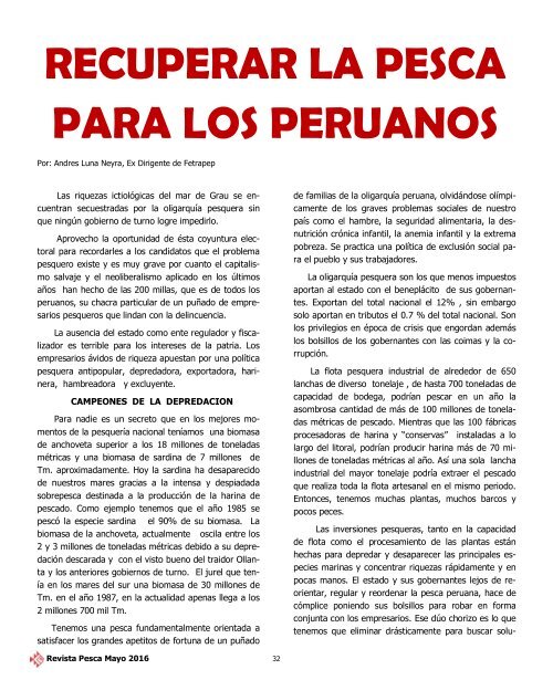 REVISTA PESCA MAYO 2016