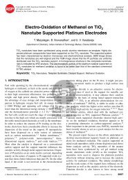 Electro-oxidation of methanol on TiO2 nanotube supported platinum electrodes