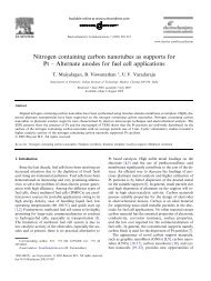Nitrogen containing carbon nanotubes as supports for Pt–Alternate anodes for fuel cell applications