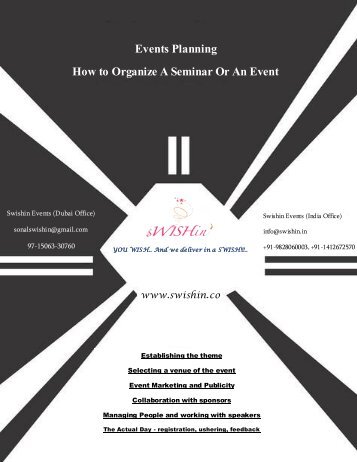 Events Planning How to Organize A Seminar Or An Event