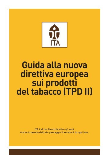 Guida alla nuova direttiva europea sui prodotti del tabacco (TPD II)