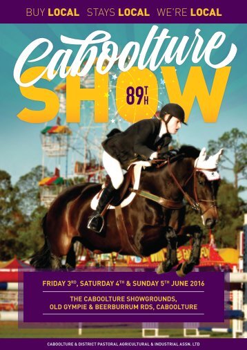 Caboolture Show 2016 Schedule