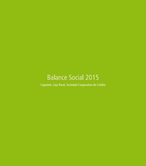 Balance Social Cajasiete 2015
