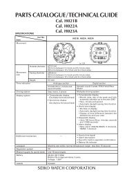 seiko technical guide