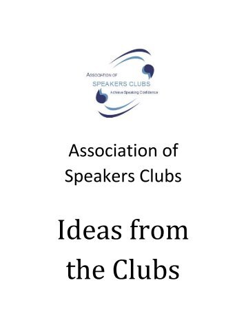 Ideas from the Clubs ASC Booklet