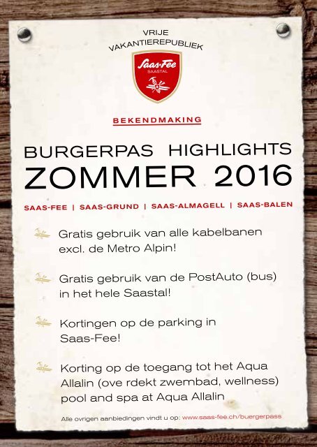 Infogids Zomer 2016