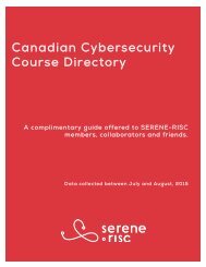 Canadian Cybersecurity Course Directory