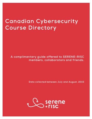Canadian Cybersecurity Course Directory