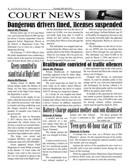 Caribbean Times 99th issue - Thursday 28th April 2016