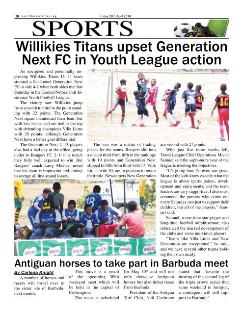 Caribbean Times 100th issue - Friday 29th April 2016