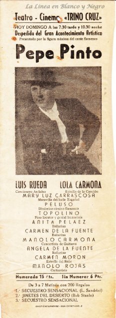Pepe Pinto Luis Rueda y Lola Carmona