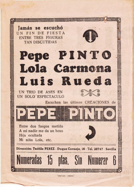 Pepe Pinto Luis Rueda y Lola Carmona 0