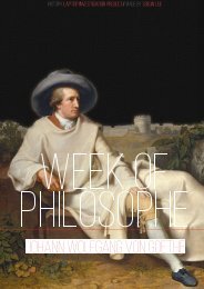 Week of Philosophe J.W.Goethe