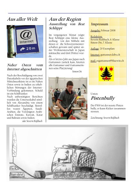 Schulzeitung 6-2008 - Guttannen - Kibs.ch