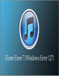 How to Solve iTunes Error 7 (Windows Error 127)