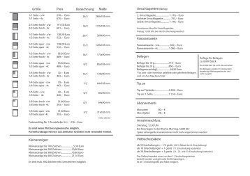 Tarif 2012