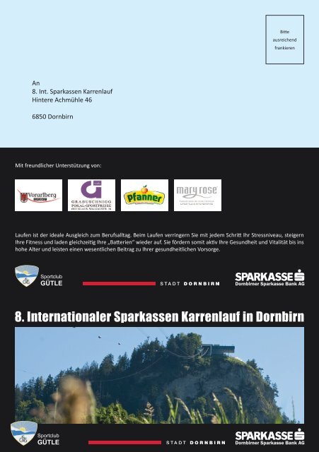 8. Internationaler Sparkassen Karrenlauf in Dornbirn