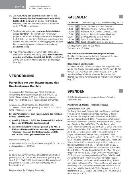 Gemeindeblatt Nr. 10 vom 10. M