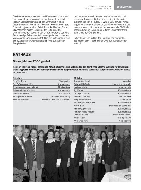 Gemeindeblatt Nr.49 vom 08. Dezemberr 2006