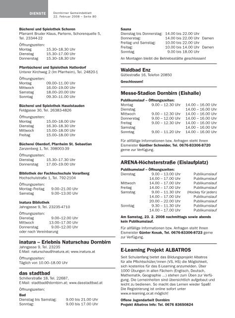 STADT DORNBIRN - Dornbirn Online