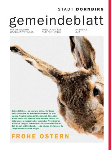 Gemeindeblatt Nr. 15 vom 14.april 2006