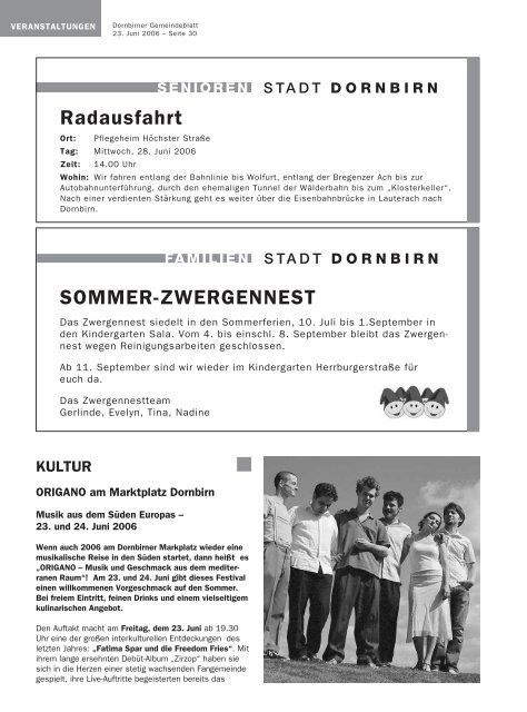 Gemeindeblatt Nr.25 vom 23.juni 2006