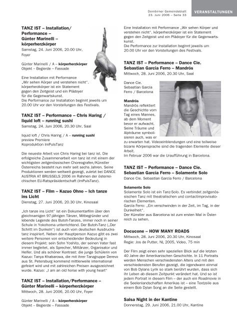 Gemeindeblatt Nr.25 vom 23.juni 2006