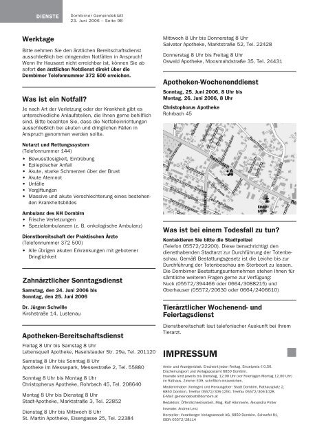 Gemeindeblatt Nr.25 vom 23.juni 2006