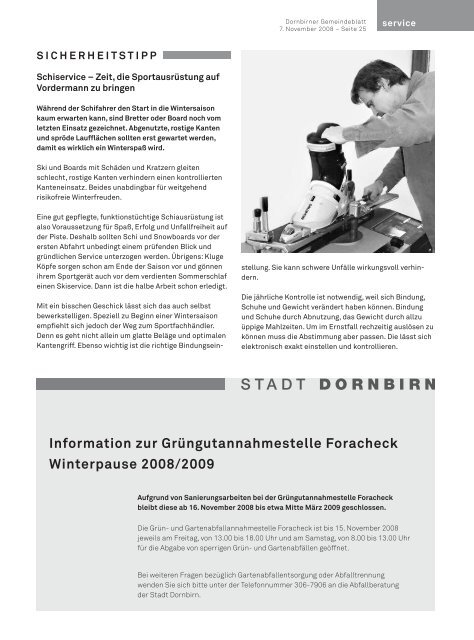 STADT DORNBIRN - Dornbirn Online