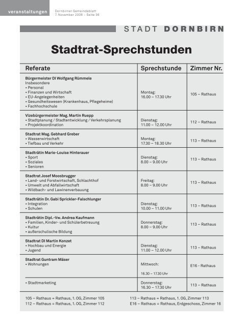 STADT DORNBIRN - Dornbirn Online