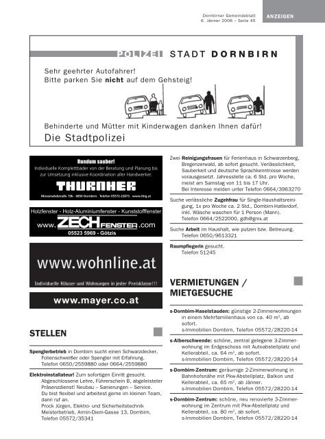 Gemeindeblatt Nr. 01 vom 06. J