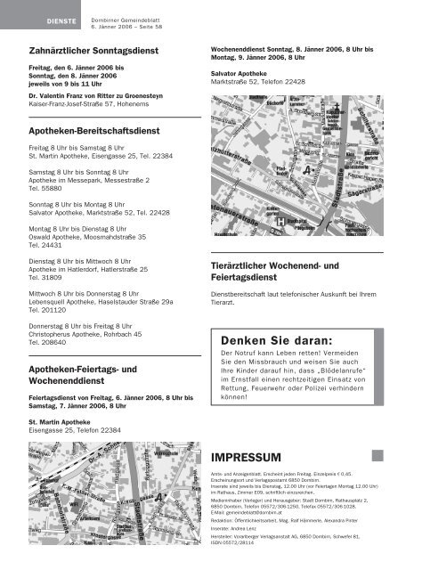 Gemeindeblatt Nr. 01 vom 06. J